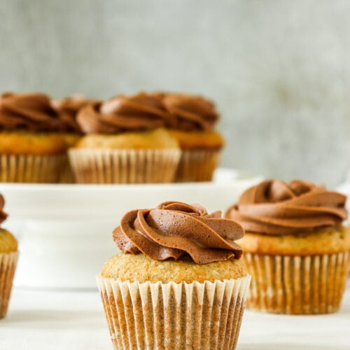 Chocolate Frosted Banana Cupcakes