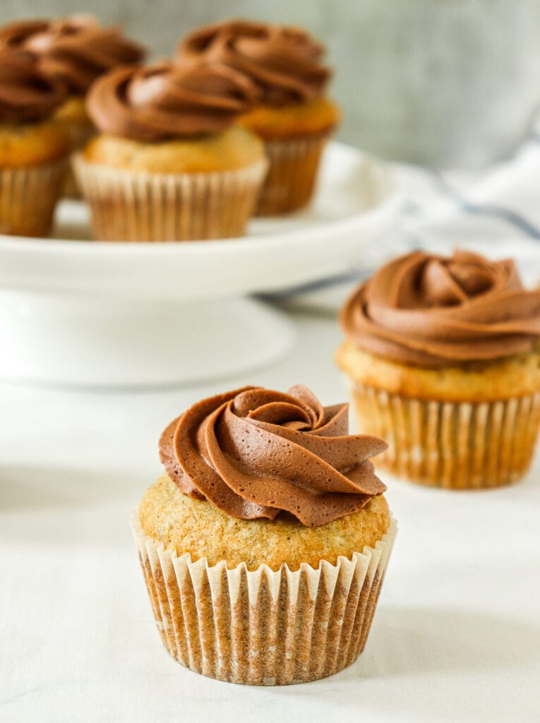 Chocolate Frosted Banana Cupcakes