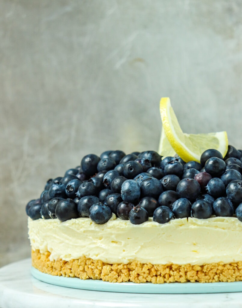 No-Bake Blueberry Lemon Cheesecake