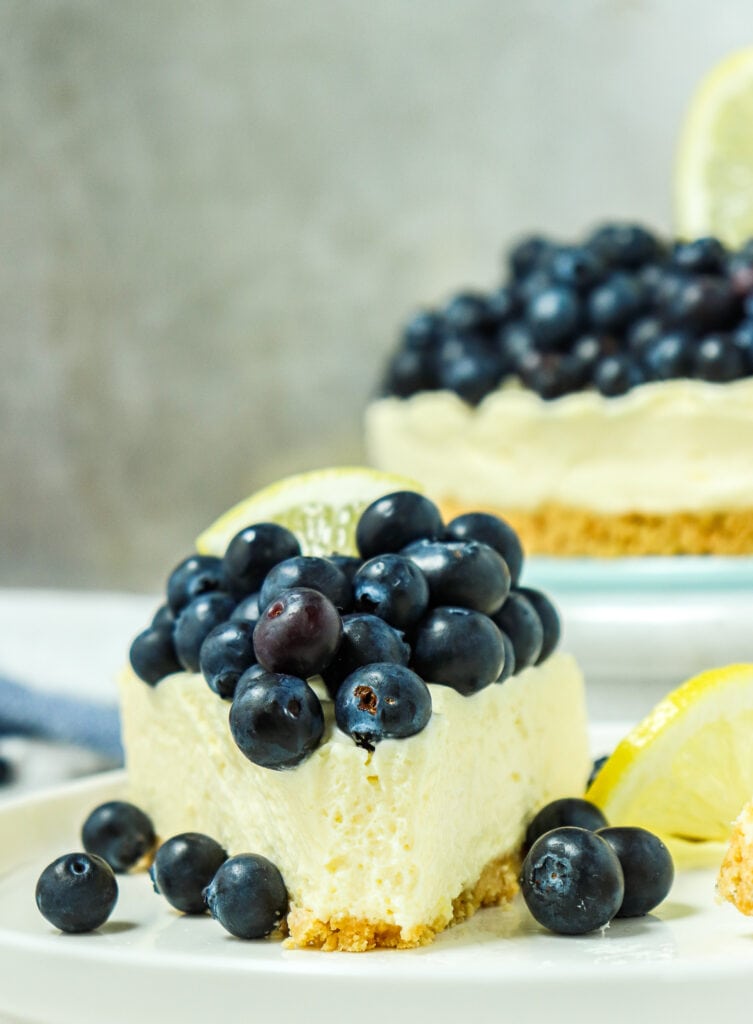 No-Bake Blueberry Lemon Cheesecake
