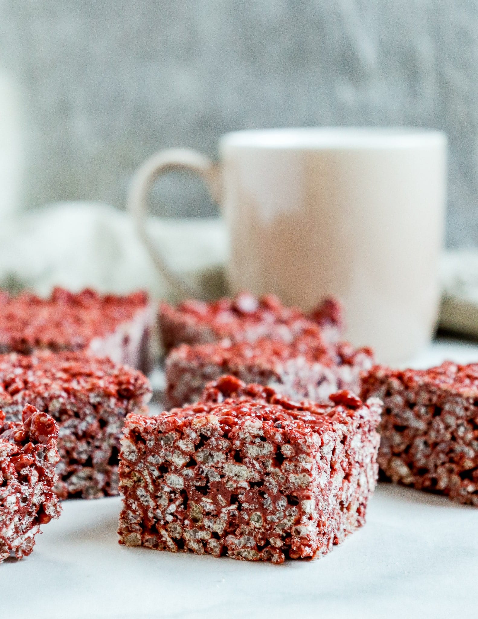 Red Velvet Rice Krispie Treats - Knead Some Sweets