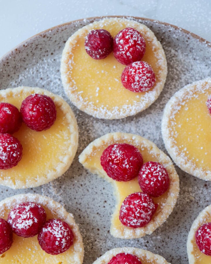 Raspberry Lemon Tarts - Knead Some Sweets
