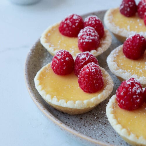 Raspberry Lemon Tarts - Knead Some Sweets
