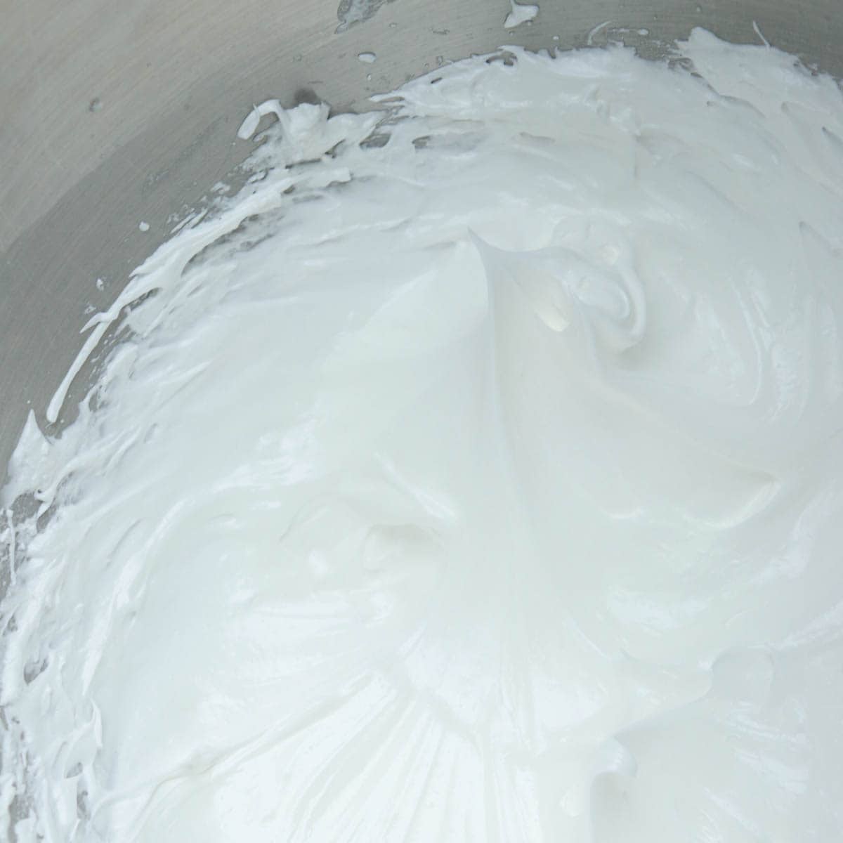 Stiff peaks of meringue.