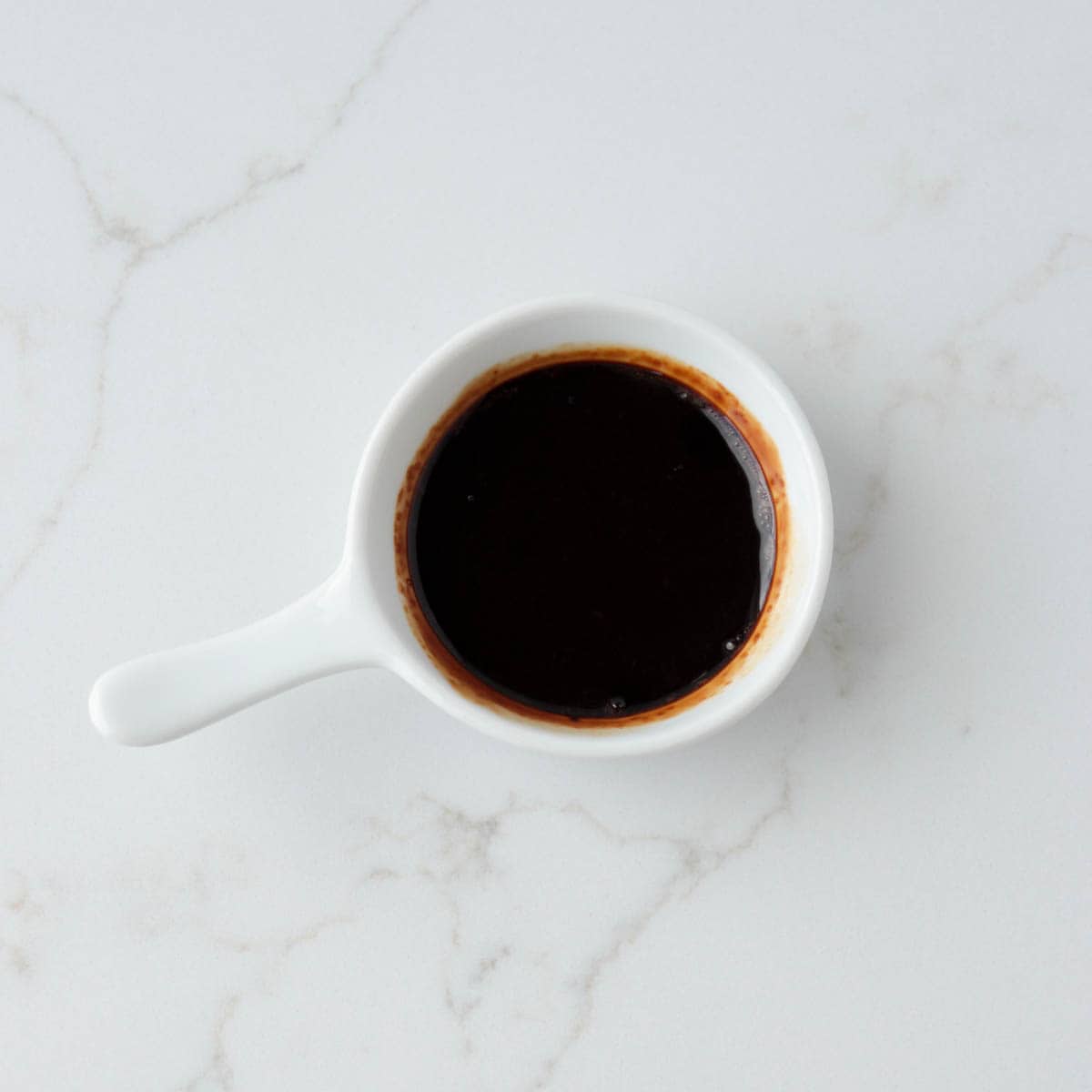 Instant coffee dissolved in water.
