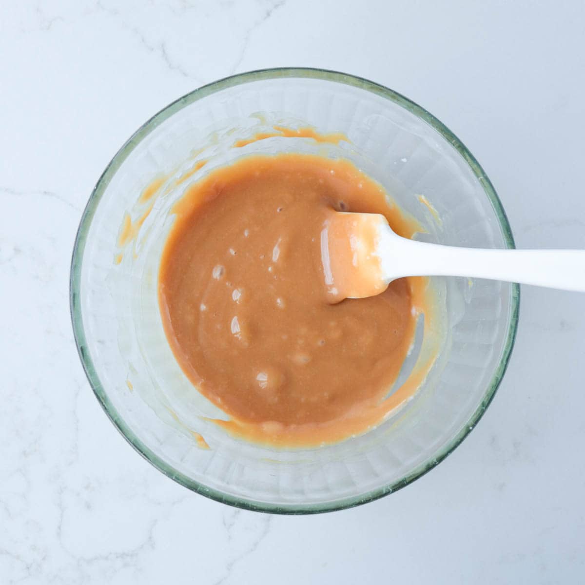 Melted caramel mixture.